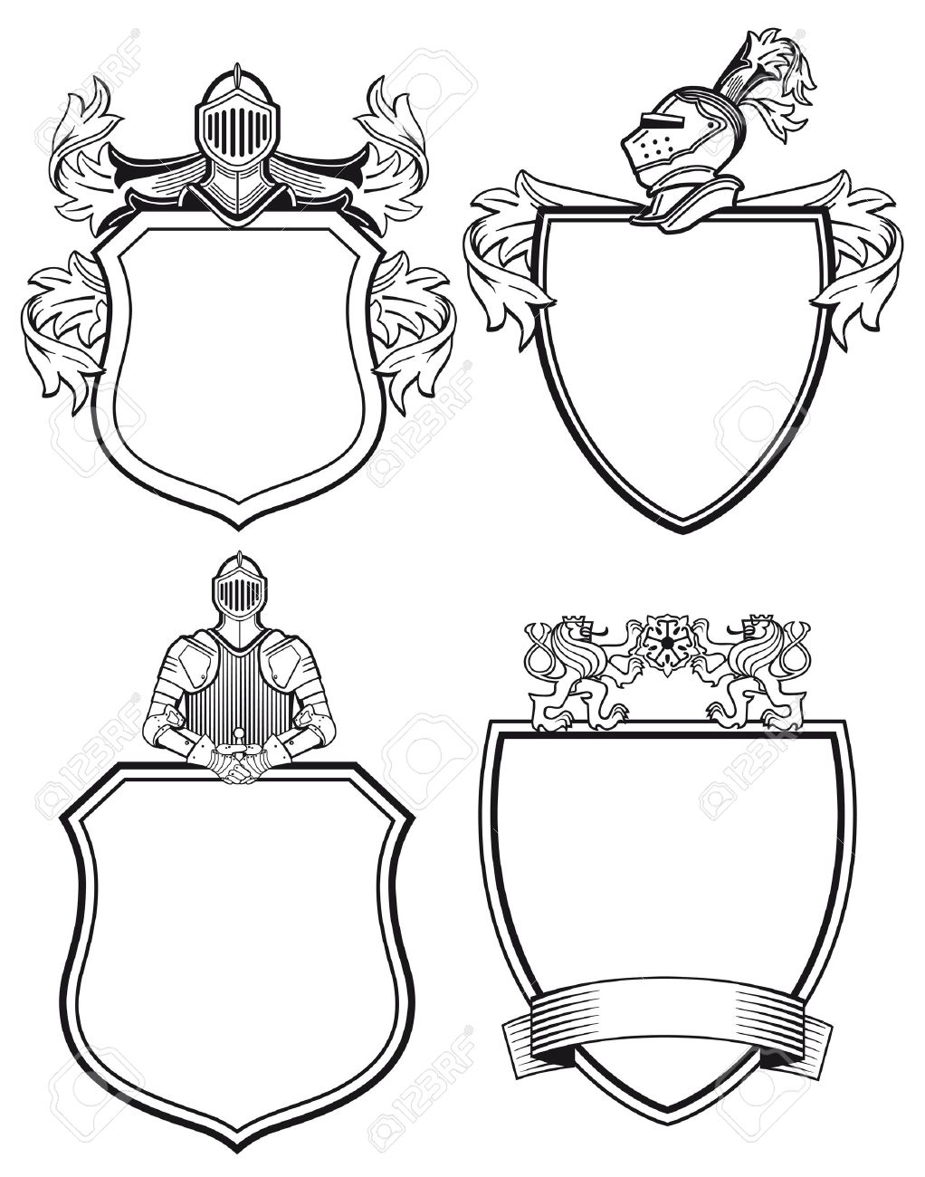1022x1300 Knight Shields Crests Royalty Free Cliparts, Vectors,
