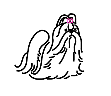 379x328 Shih Tzu Outline Machine Embroidery Designs Instant Downloads