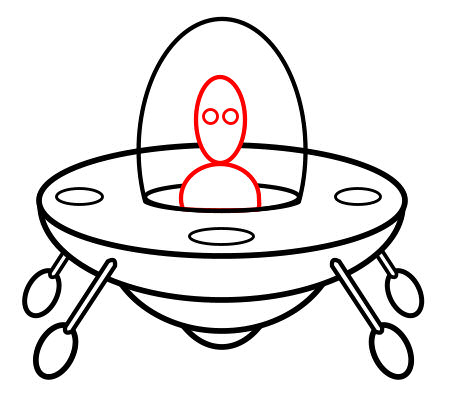 450x400 Drawing A Cartoon Spaceship
