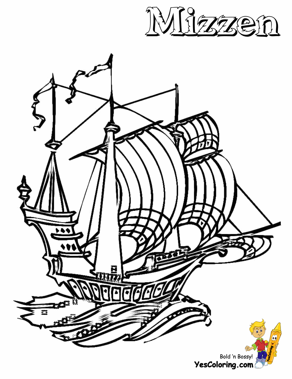 935x1210 Pirate Ship Drawing Kids