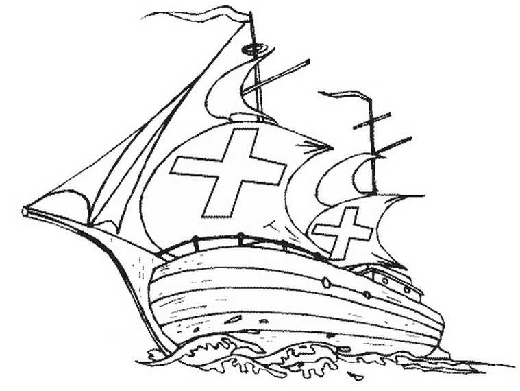 759x570 Columbus Day Ships Coloring Pages