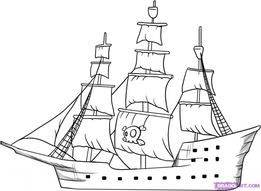 1024x749 Drawing Of A Pirate Ship