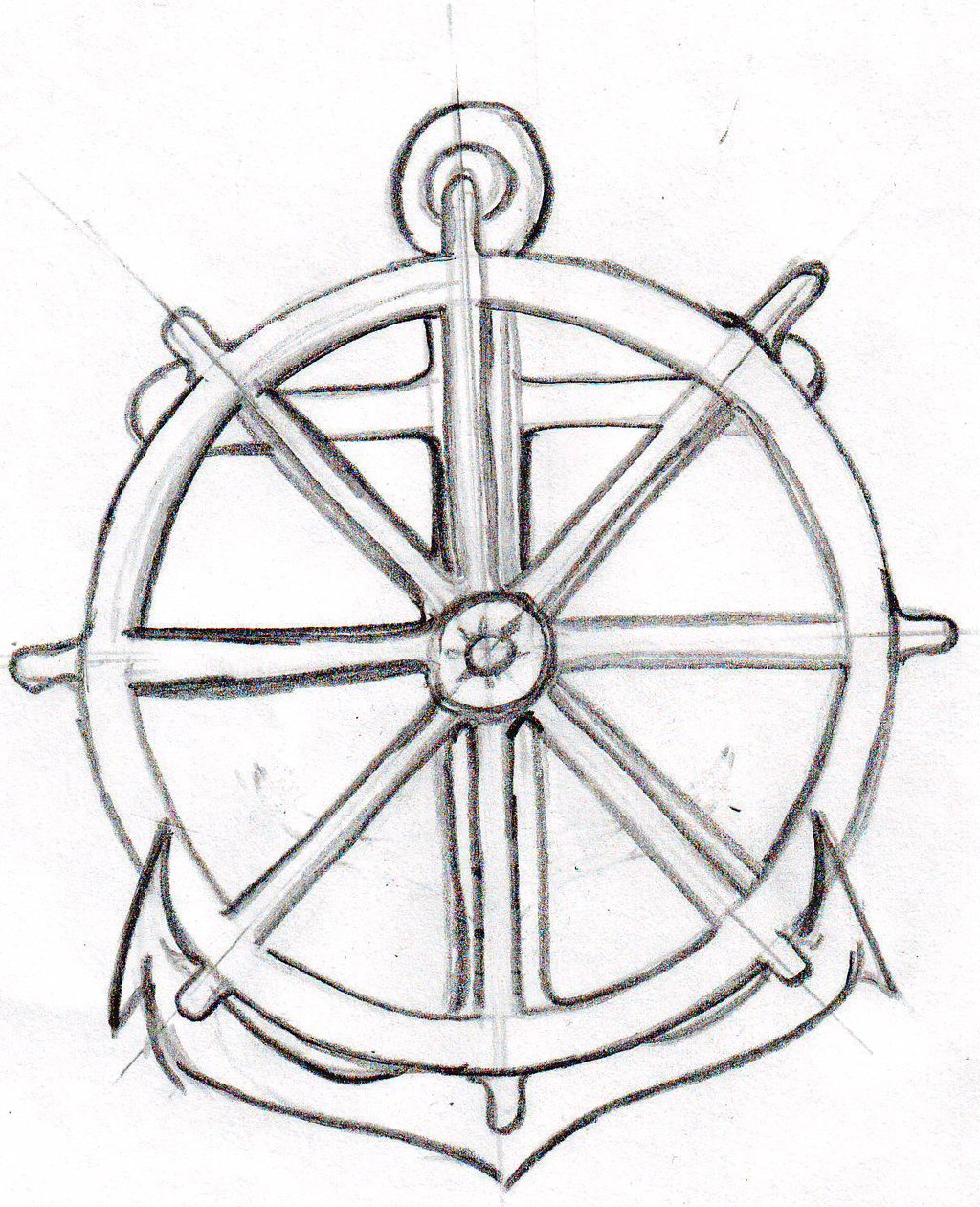Ship Steering Wheel Drawing at GetDrawings | Free download