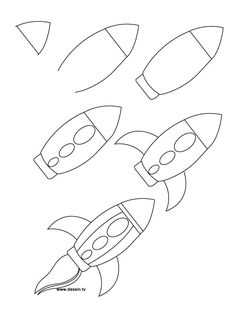 236x314 Draw A Rocketship Art Tutorials Ships Spaces On Rocket Coloring