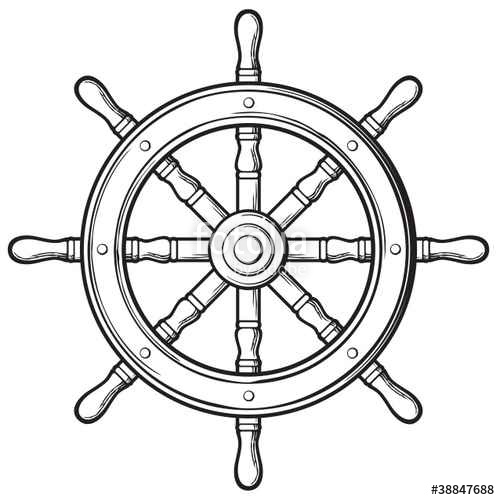 Ship Wheel Drawing at GetDrawings | Free download