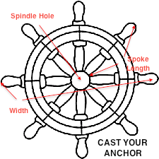 225x225 Ship Models Parts Fittings Cast Your Anchor Ships Wheel 34305 28mm