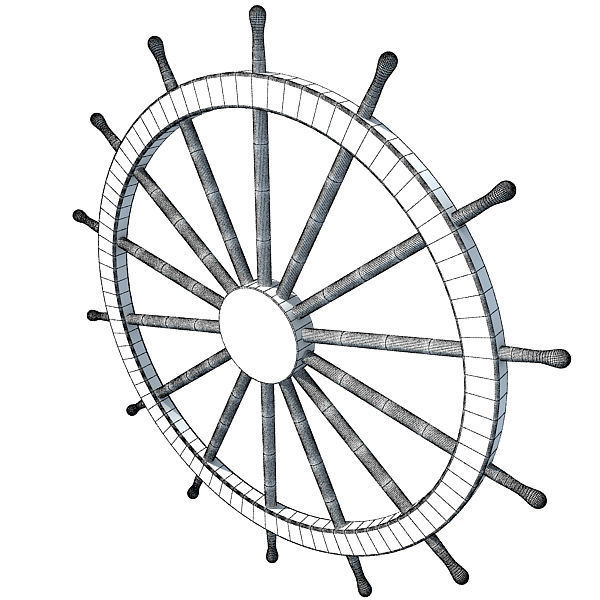 600x600 3d Model Ship Steering Wheel Cgtrader