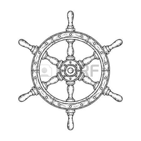 450x450 Two Vector Illustrations Of A Sea Anchors With A Wooden Ship