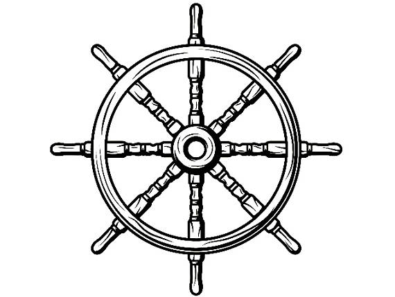 Ships Wheel Drawing at GetDrawings | Free download