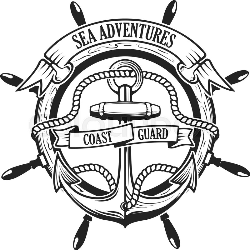 800x800 Nautical Vector Emblems With Hand Drawn Elements