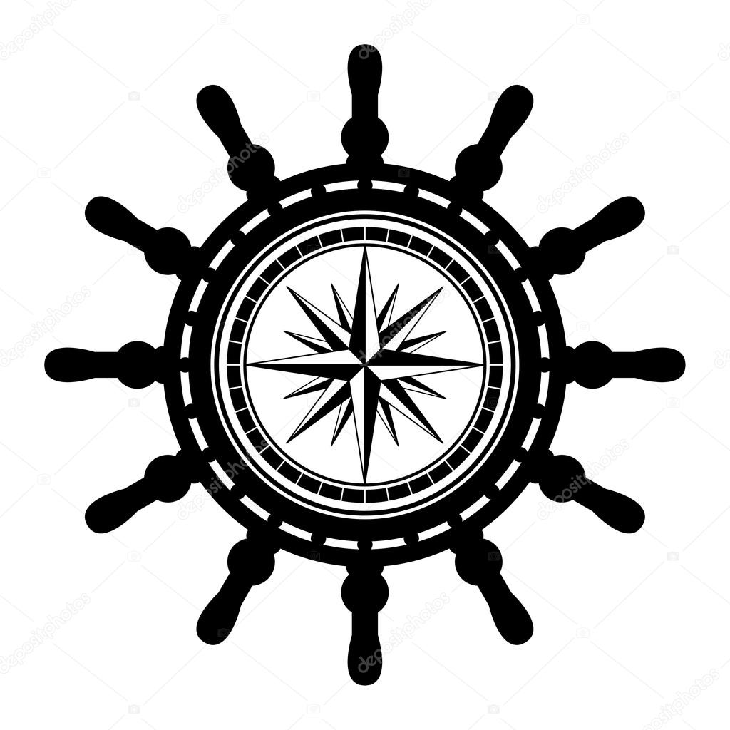 1024x1024 Ship Steering Wheel Stock Vector Fla