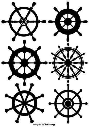 345x490 Vector Ship Wheel Icon Set