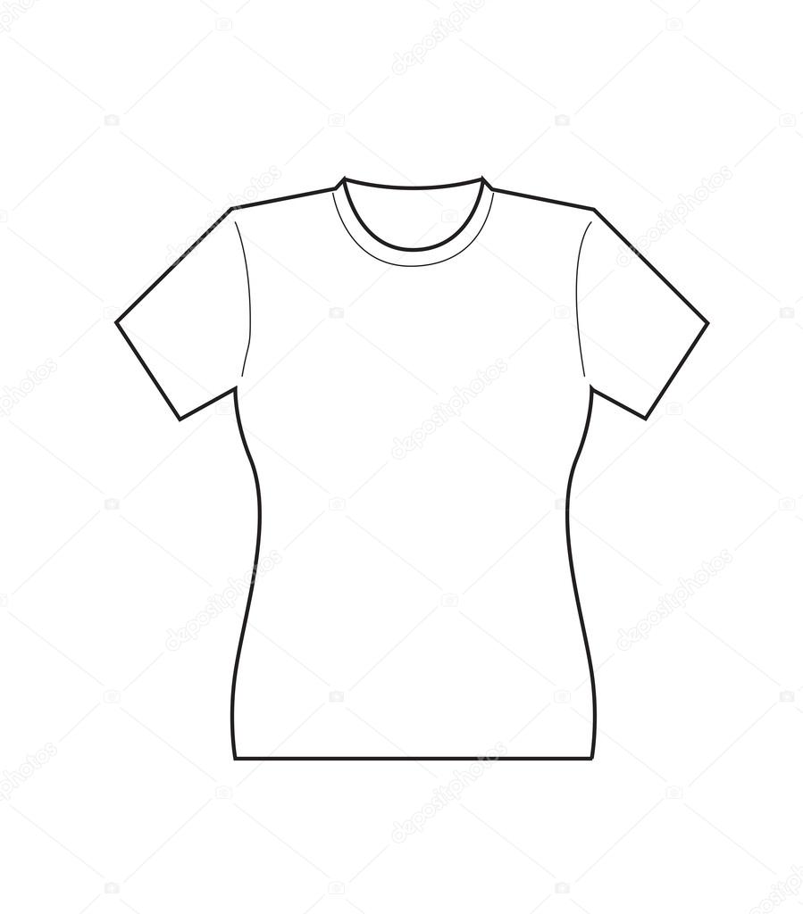 899x1024 Front White Female T Shirt Template Stock Vector Nipitphand