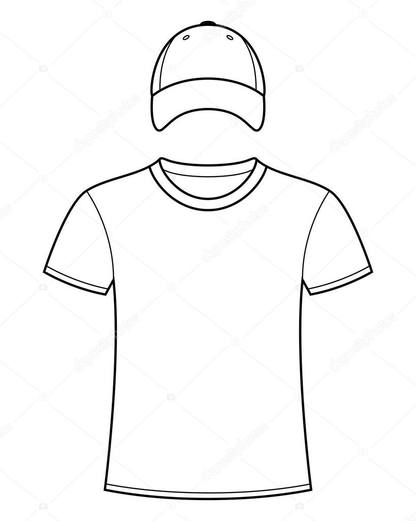 819x1024 Blank T Shirt And Cap Template Stock Vector Nikolae