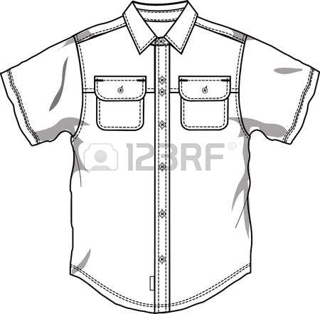 450x441 Men Button Down Shirt Royalty Free Cliparts, Vectors, And Stock
