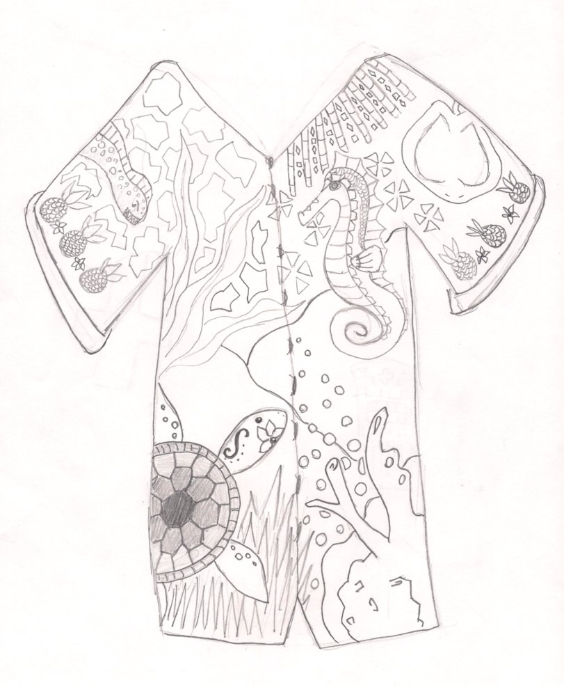 811x984 Hawaii T Shirt Sketch That We Had To Make For Art By