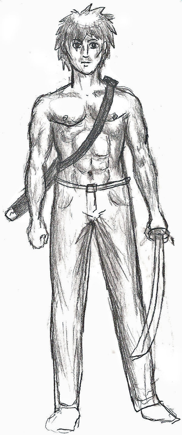600x1430 Shirtless Warrior Man By Jhumperdink