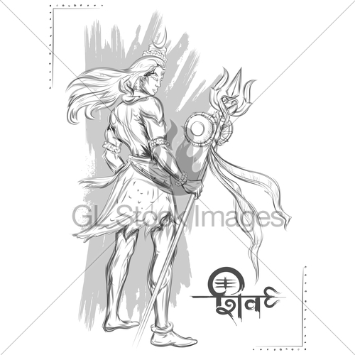 500x500 Lord Shiva, Indian God Of Hindu For Shivratri Gl Stock Images