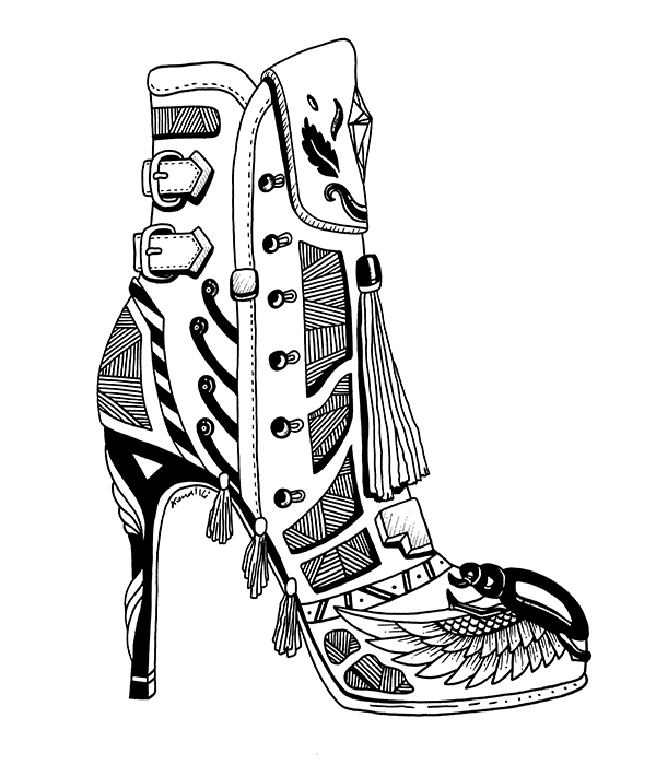 Shoe Art Drawing at GetDrawings | Free download