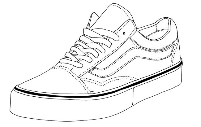 650x410 Vans Old Skool Footwear Templates Vans, Drawings