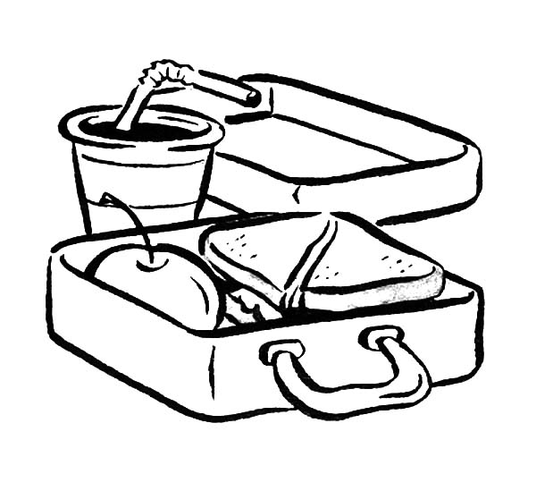 600x549 Lunch Box Coloring Pages