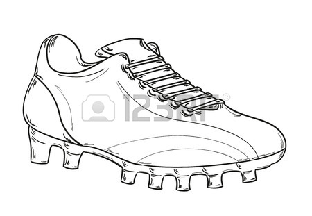 450x311 Hand Drawing Various Types Of Different Footwear. Seamless Pattern