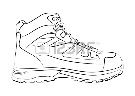 450x319 Line Drawing Of Shoes And Boots Stock Photos. Royalty Free