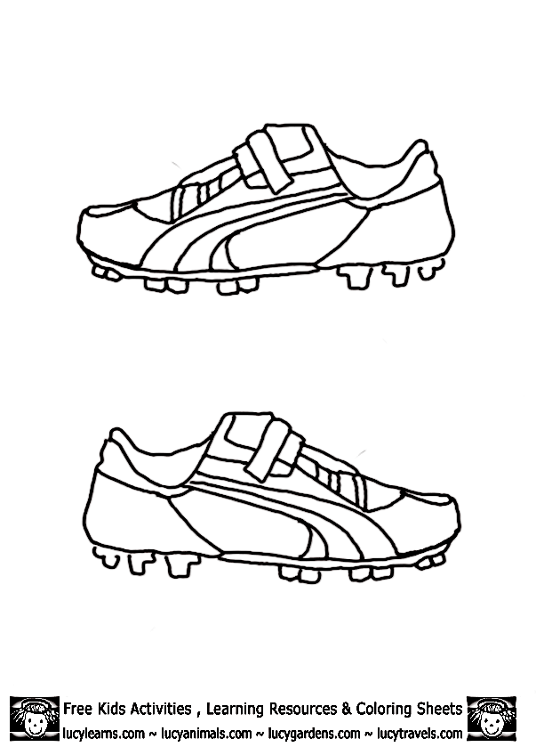 603x848 Soccer Shoes For Kids Coloring Page Doves Bay 2013 14