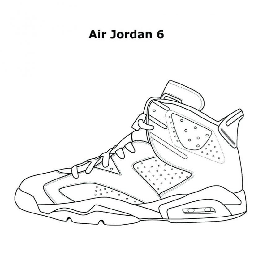863x863 6 Coloring Pages Within Jordan Sneakers Pictures Jordans Shoes