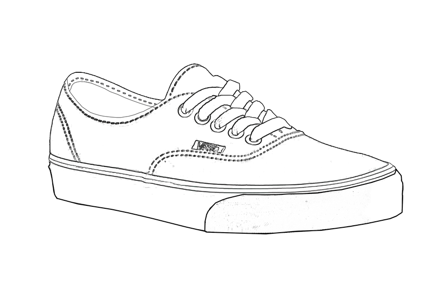 900x600 Shoe Line Drawing