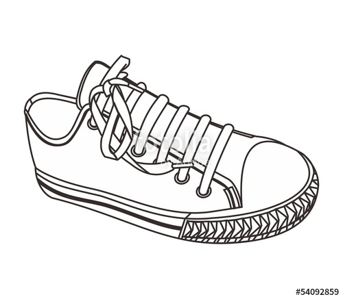 500x437 Shoe Outline Stock Image And Royalty Free Vector Files On Fotolia