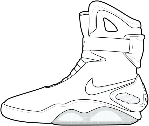 618x526 Coloring Pages Best 73 Fascinating Jordan Shoe Outline Air Jordan
