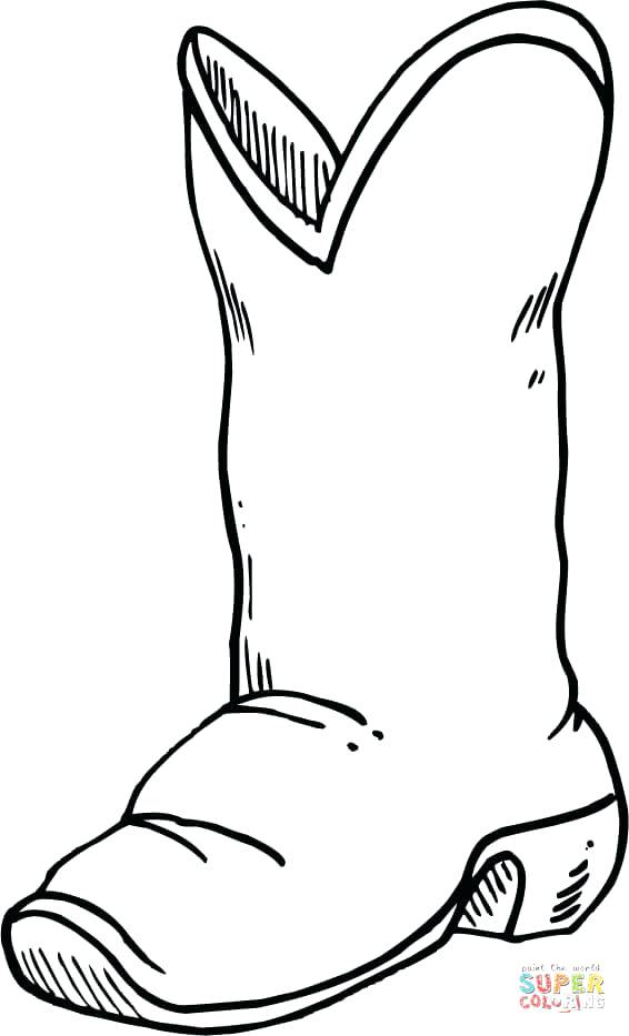 566x933 Cowboy Boots Coloring Pages Click The Old Cowboy Boot Coloring