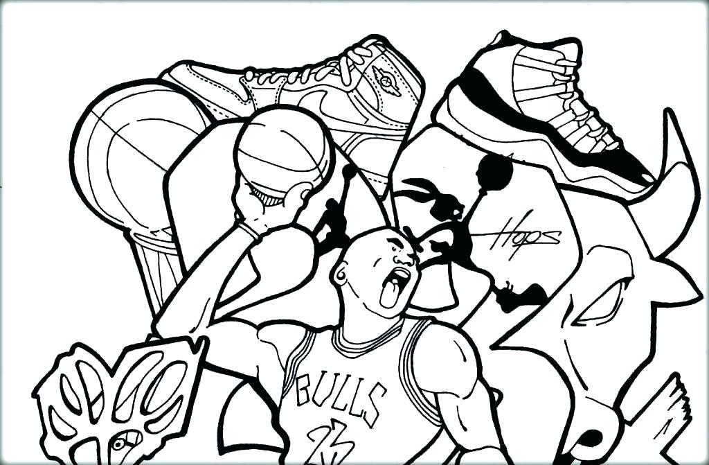 1024x671 Elegant Coloring Page Basketball Print Pages To Shoe Now Color Own