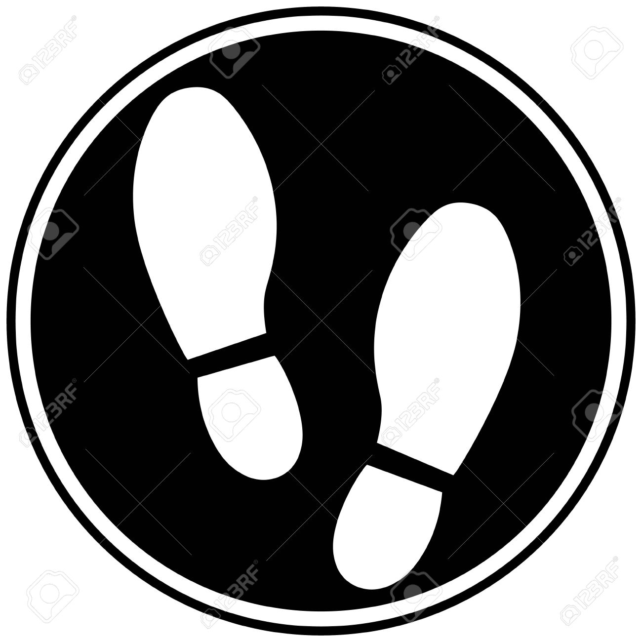 1300x1300 Shoe Print Symbol Royalty Free Cliparts, Vectors, And Stock
