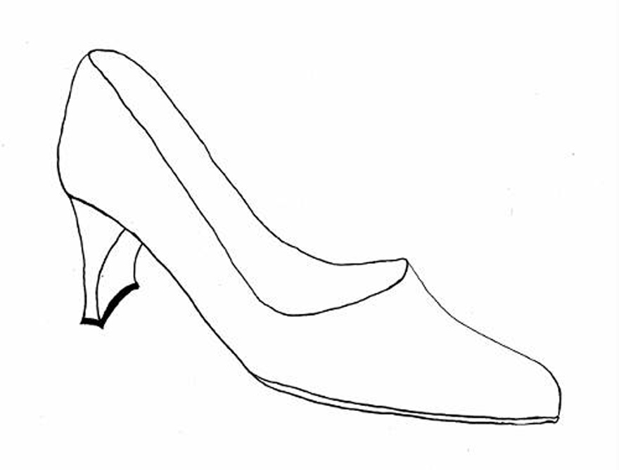 880x669 Shoes Drawing Designs Coloring Page