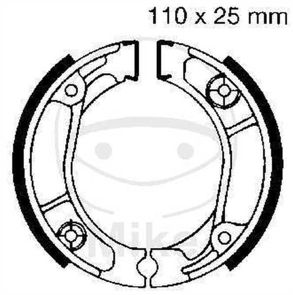 596x600 Brake Shoes With Spring Ebc Front H304 Honda Mtx 80 Hd08 Ebay