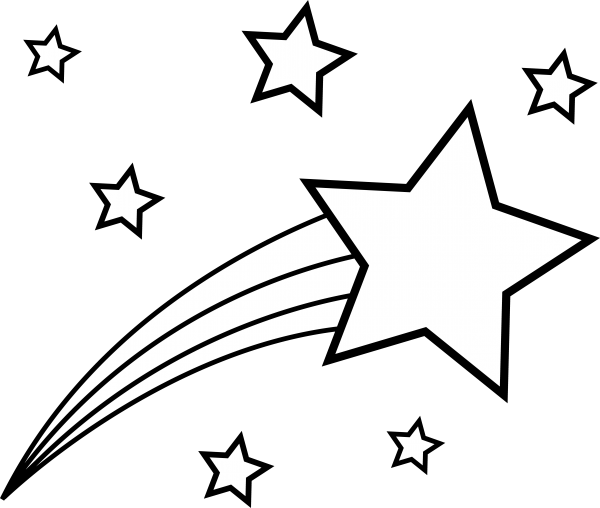 600x508 Impressive Shooting Star Coloring Page For Kid