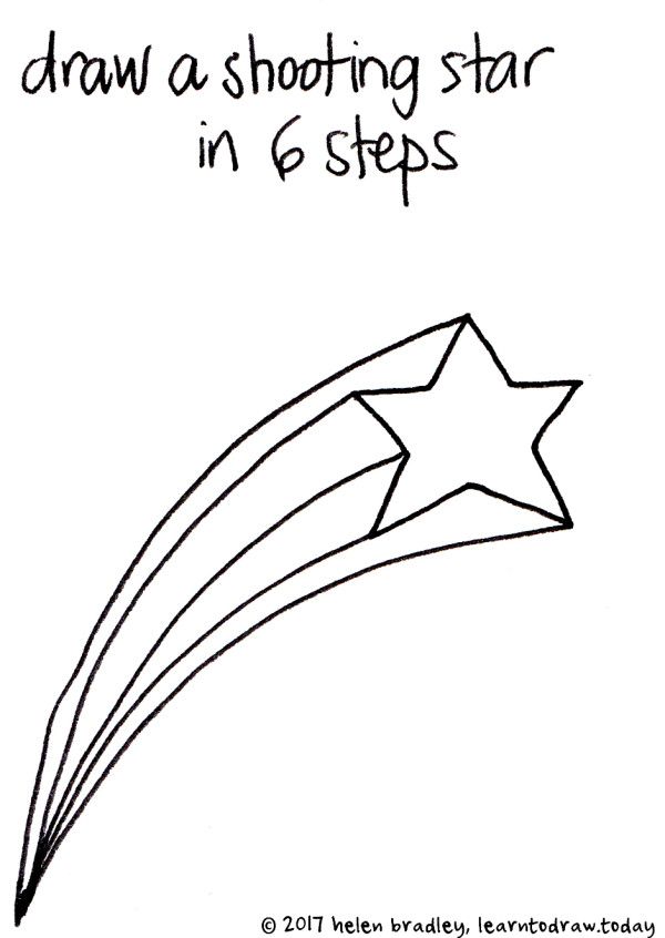 600x846 Learn To Draw A Shooting Star In 6 Steps. Rysunek