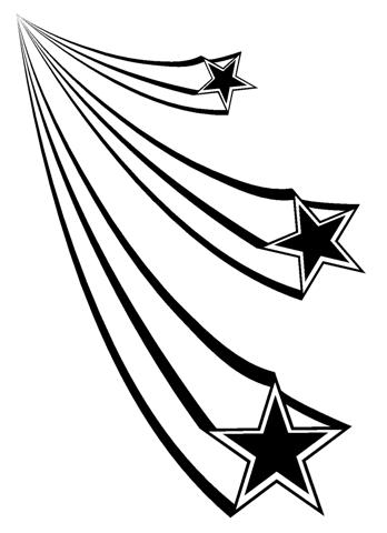 348x480 Shooting Stars 1 Decal Sticker
