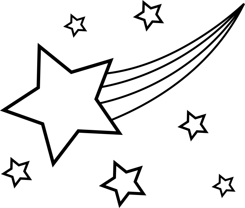 830x703 Shooting Star Coloring Pages Coloring Page For Kids