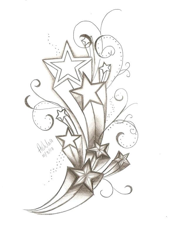 600x824 Shooting Star Tattoo Designs For Men