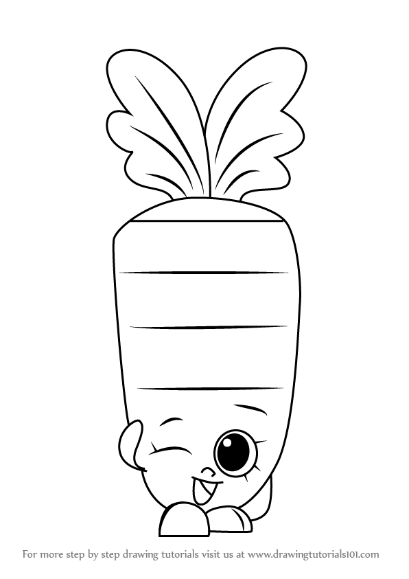 596x843 Learn How To Draw Wild Carrot From Shopkins (Shopkins) Step By