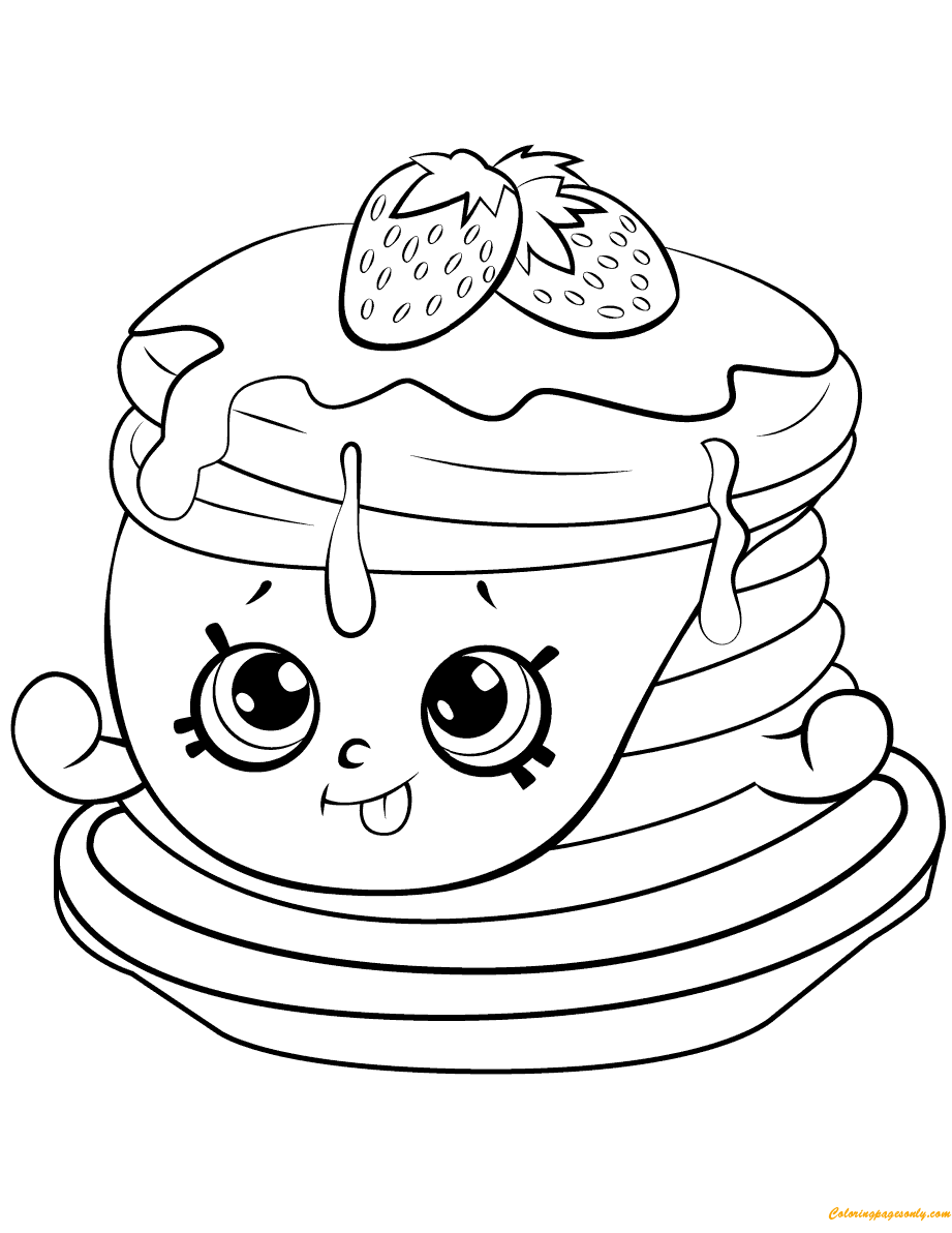 921x1192 Berry Sweet Pancakes Shopkins Season 6 Coloring Page