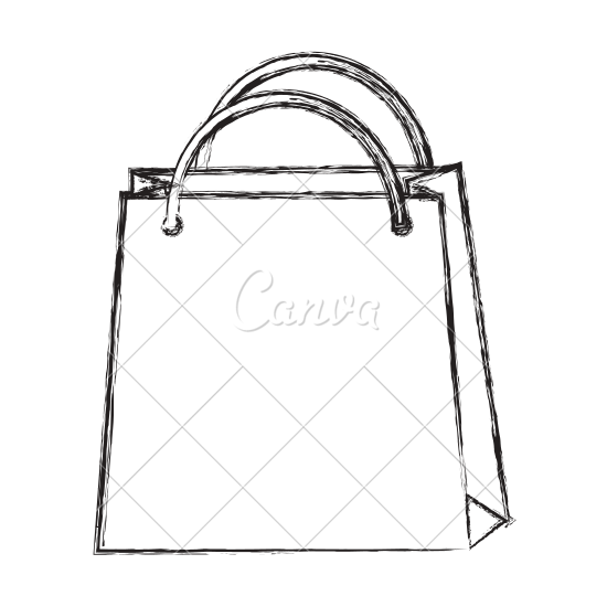 550x550 Sketch Draw Shopping Bag Cartoon