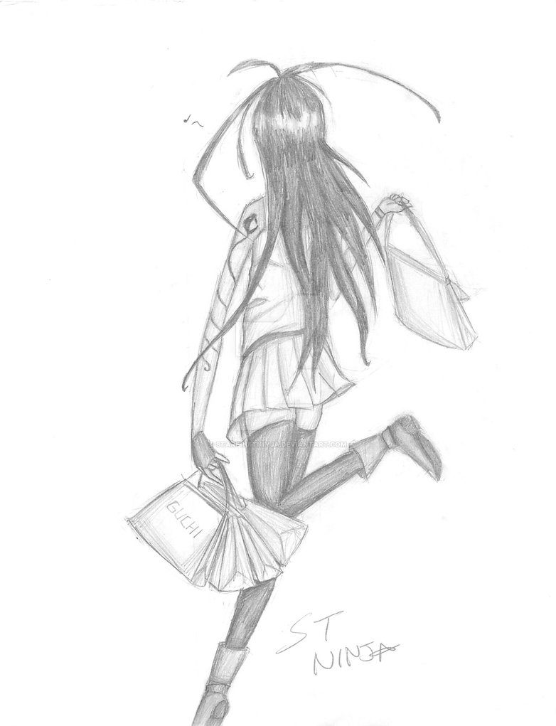 782x1021 Shopping Drawing By Starfruitninja