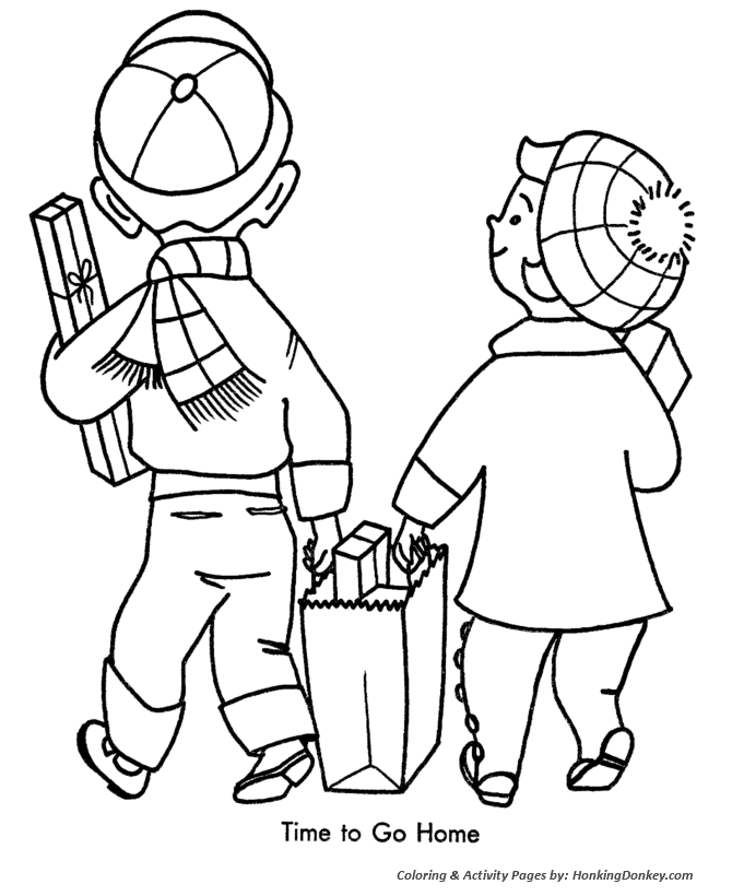 670x820 Christmas Shopping Coloring Pages