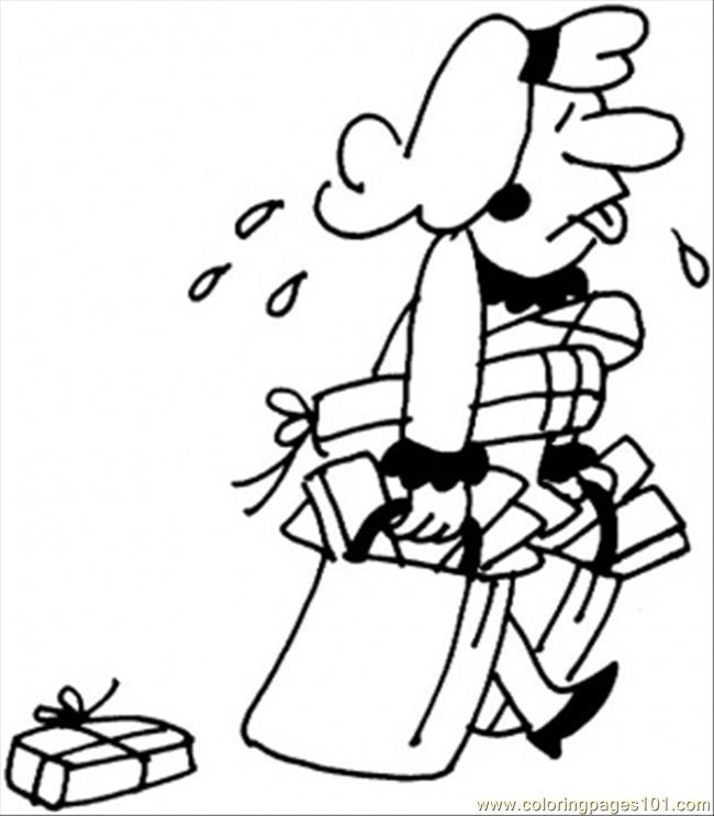 650x743 So Tired After Shopping Coloring Page