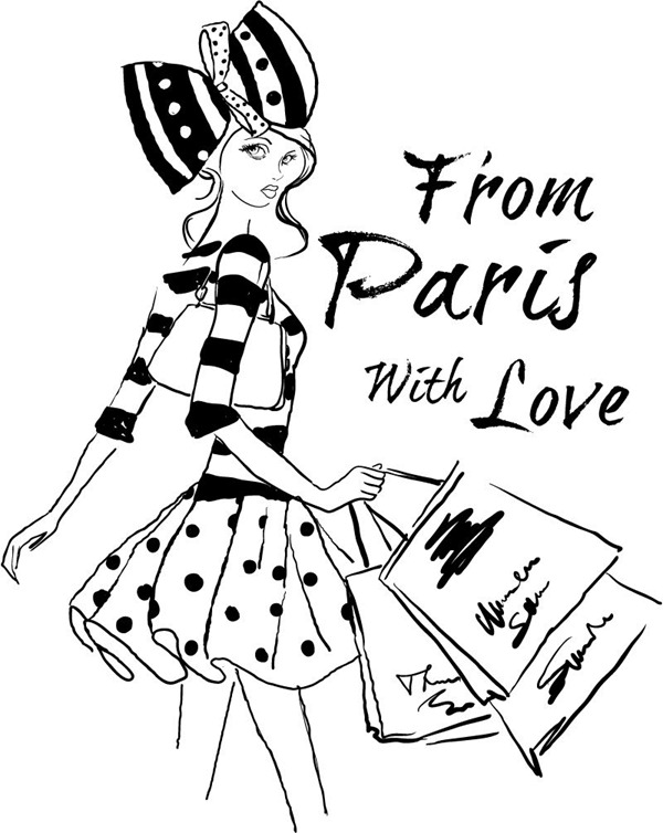 600x754 Paris Drawing Fashion