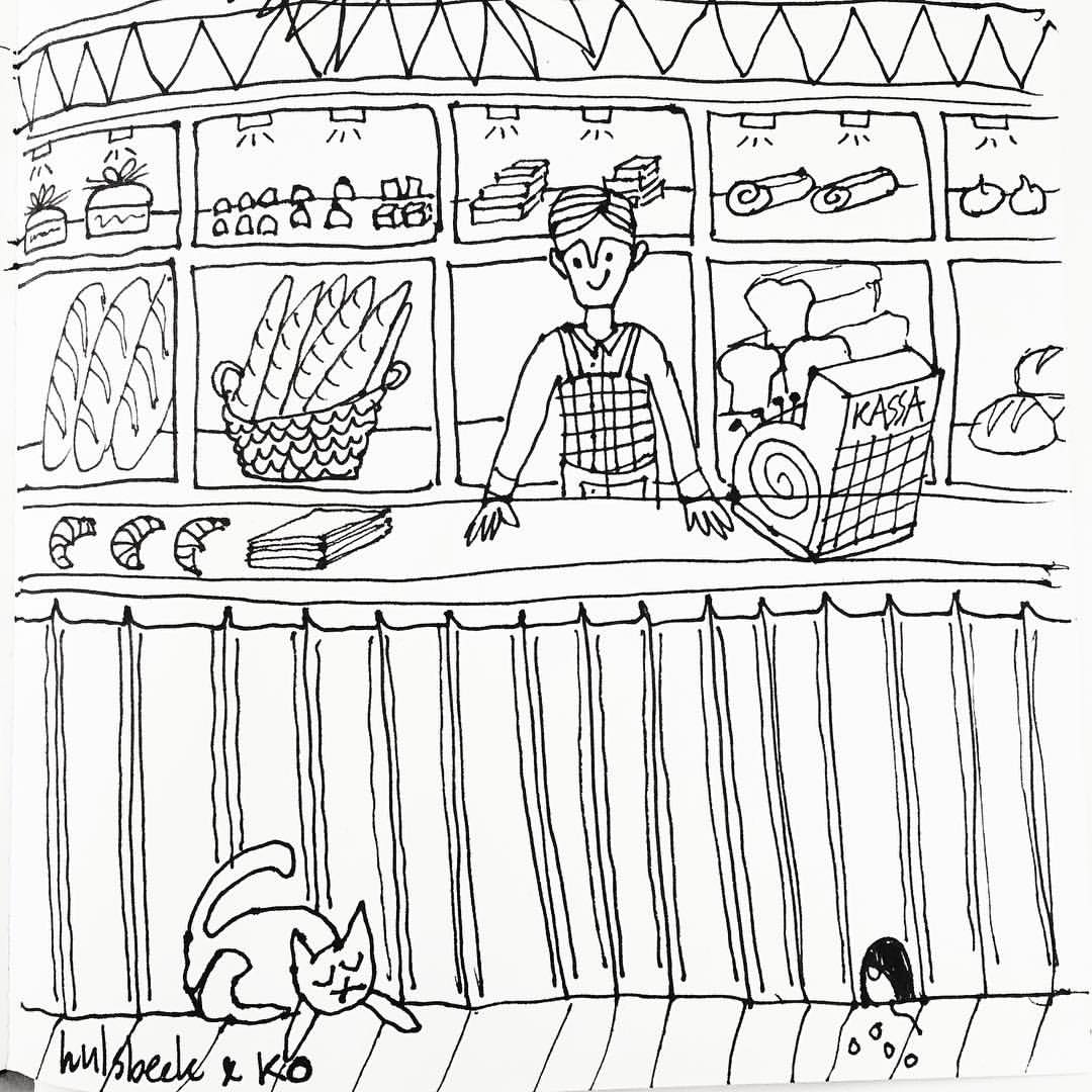 1080x1080 Todays Drawing Of A Bakery Shop